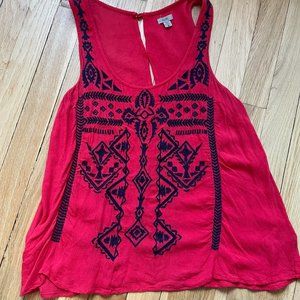 Red and Navy Tank Top